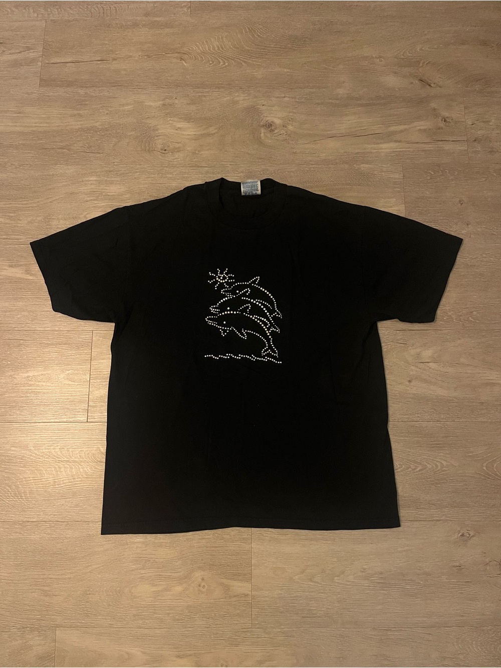 Vintage 90’s dolphin mixed metals stud shirt